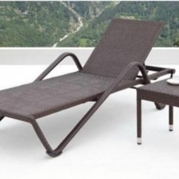 Outdoor swimming pool bed frame iron bunai PVC - Rattan - Wicker cushion waterproof