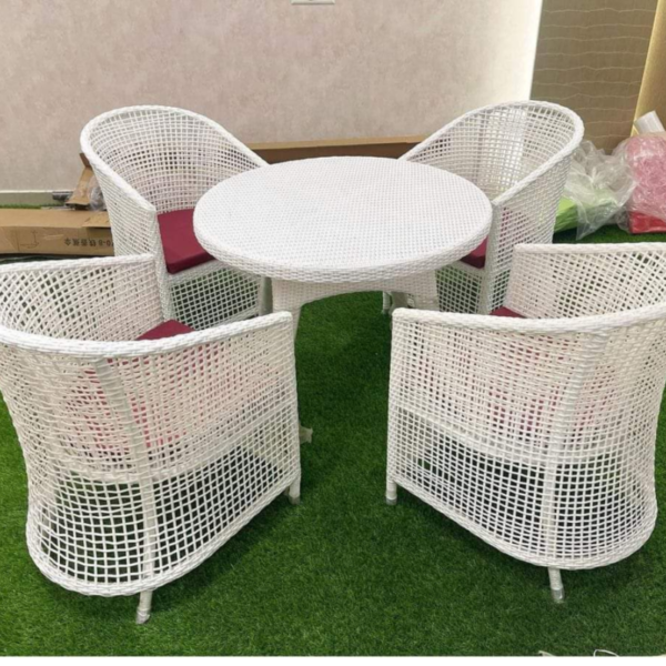 Outdoor garden chair frame iron bunai PVC - Rattan - Wicker cushion waterproof